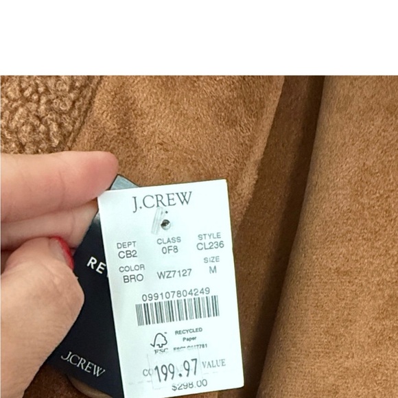 J. Crew Camel Brown Women's Jacket NWT - Picture 3 of 3
